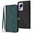 Coque Portefeuille Livre Cuir Etui Clapet YX1 pour Xiaomi Civi 2 5G Vert