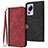 Coque Portefeuille Livre Cuir Etui Clapet YX1 pour Xiaomi Mi 13 Lite 5G Rouge