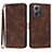 Coque Portefeuille Livre Cuir Etui Clapet YX1 pour Xiaomi Redmi Note 12 4G Marron