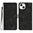 Coque Portefeuille Livre Cuir Etui Clapet YX2 pour Apple iPhone 13 Noir