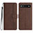 Coque Portefeuille Livre Cuir Etui Clapet YX2 pour Google Pixel 6a 5G Marron