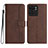 Coque Portefeuille Livre Cuir Etui Clapet YX2 pour Motorola Moto Edge (2023) 5G Marron