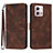 Coque Portefeuille Livre Cuir Etui Clapet YX2 pour Motorola Moto G Stylus (2023) 4G Marron