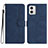 Coque Portefeuille Livre Cuir Etui Clapet YX2 pour Motorola Moto G73 5G Bleu