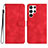 Coque Portefeuille Livre Cuir Etui Clapet YX2 pour Samsung Galaxy S23 Ultra 5G Rouge