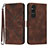 Coque Portefeuille Livre Cuir Etui Clapet YX2 pour Sony Xperia 1 V Marron