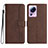 Coque Portefeuille Livre Cuir Etui Clapet YX2 pour Xiaomi Mi 12 Lite NE 5G Marron