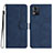 Coque Portefeuille Livre Cuir Etui Clapet YX3 pour Motorola Moto E13 Bleu