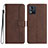 Coque Portefeuille Livre Cuir Etui Clapet YX3 pour Motorola Moto E13 Marron