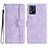 Coque Portefeuille Livre Cuir Etui Clapet YX3 pour Motorola Moto E13 Violet