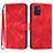 Coque Portefeuille Livre Cuir Etui Clapet YX3 pour Motorola Moto E22 Rouge