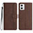 Coque Portefeuille Livre Cuir Etui Clapet YX3 pour Motorola Moto G 5G (2023) Marron