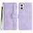 Coque Portefeuille Livre Cuir Etui Clapet YX3 pour Motorola Moto G 5G (2023) Violet