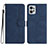 Coque Portefeuille Livre Cuir Etui Clapet YX3 pour Motorola Moto G Power 5G (2023) Bleu