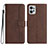 Coque Portefeuille Livre Cuir Etui Clapet YX3 pour Motorola Moto G Power 5G (2023) Marron