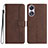 Coque Portefeuille Livre Cuir Etui Clapet YX3 pour Oppo A18 Marron