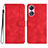 Coque Portefeuille Livre Cuir Etui Clapet YX3 pour Oppo A18 Rouge