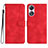 Coque Portefeuille Livre Cuir Etui Clapet YX3 pour Oppo A58 4G Rouge