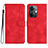 Coque Portefeuille Livre Cuir Etui Clapet YX3 pour Oppo K11 5G Rouge