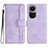 Coque Portefeuille Livre Cuir Etui Clapet YX3 pour Oppo Reno10 Pro 5G Violet