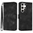 Coque Portefeuille Livre Cuir Etui Clapet YX3 pour Samsung Galaxy S22 Ultra 5G Noir