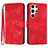 Coque Portefeuille Livre Cuir Etui Clapet YX3 pour Samsung Galaxy S22 Ultra 5G Rouge