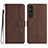 Coque Portefeuille Livre Cuir Etui Clapet YX3 pour Sony Xperia 1 V Marron