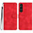 Coque Portefeuille Livre Cuir Etui Clapet YX3 pour Sony Xperia 1 V Rouge