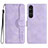 Coque Portefeuille Livre Cuir Etui Clapet YX3 pour Sony Xperia 1 V Violet