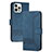 Coque Portefeuille Livre Cuir Etui Clapet YX4 pour Apple iPhone 14 Pro Bleu