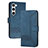 Coque Portefeuille Livre Cuir Etui Clapet YX4 pour Samsung Galaxy S24 5G Bleu