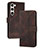 Coque Portefeuille Livre Cuir Etui Clapet YX4 pour Samsung Galaxy S24 5G Marron