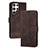 Coque Portefeuille Livre Cuir Etui Clapet YX4 pour Samsung Galaxy S24 Ultra 5G Marron