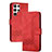 Coque Portefeuille Livre Cuir Etui Clapet YX4 pour Samsung Galaxy S24 Ultra 5G Rouge