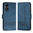 Coque Portefeuille Livre Cuir Etui Clapet YX5 pour Oppo A18 Bleu