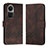 Coque Portefeuille Livre Cuir Etui Clapet YX5 pour Oppo Reno10 Pro 5G Marron