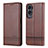 Coque Portefeuille Livre Cuir Etui Clapet YZ1 pour Huawei Honor 90 Lite 5G Marron