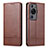 Coque Portefeuille Livre Cuir Etui Clapet YZ1 pour Huawei P60 Pro Marron