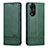 Coque Portefeuille Livre Cuir Etui Clapet YZ1 pour Oppo A78 4G Vert