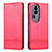 Coque Portefeuille Livre Cuir Etui Clapet YZ1 pour Oppo Reno10 Pro+ Plus 5G Rose Rouge