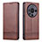 Coque Portefeuille Livre Cuir Etui Clapet YZ2 pour Huawei Mate 60 Pro+ Plus Marron