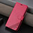 Coque Portefeuille Livre Cuir Etui Clapet YZ3 pour Apple iPhone 14 Plus Rose Rouge