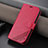 Coque Portefeuille Livre Cuir Etui Clapet YZ3 pour Apple iPhone 16 Pro Max Rose Rouge