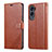 Coque Portefeuille Livre Cuir Etui Clapet YZ3 pour Huawei Honor 90 Lite 5G Marron