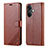 Coque Portefeuille Livre Cuir Etui Clapet YZ3 pour OnePlus Nord CE 3 5G Marron