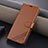 Coque Portefeuille Livre Cuir Etui Clapet YZ3 pour Oppo A2 Pro 5G Marron