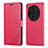 Coque Portefeuille Livre Cuir Etui Clapet YZ3 pour Oppo Find X7 5G Rose Rouge