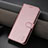 Coque Portefeuille Livre Cuir Etui Clapet YZ5 pour Apple iPhone 14 Plus Rose Rouge