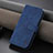 Coque Portefeuille Livre Cuir Etui Clapet YZ5 pour Apple iPhone 15 Pro Max Bleu