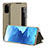 Coque Portefeuille Livre Cuir Etui Clapet ZL2 pour Samsung Galaxy S20 5G Or